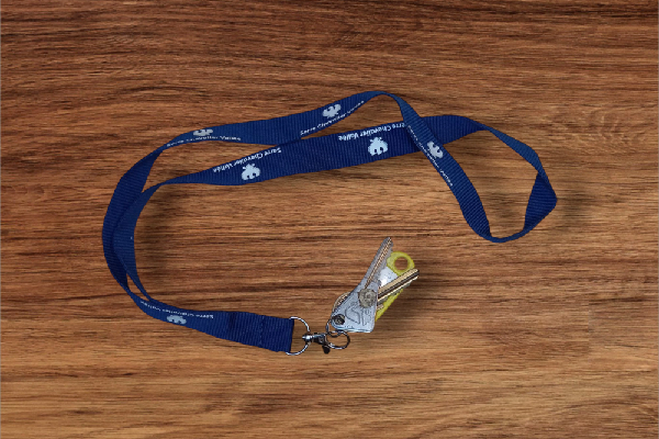 Tour de cou porte clé Bleu