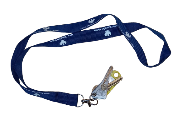 Tour de cou porte clé Bleu