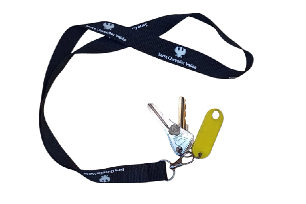 Tour de cou porte clé Noir