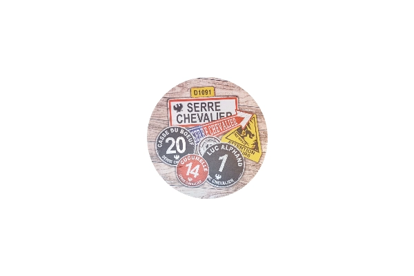 Rond de piste 25cm Multistickers bois Hiver
