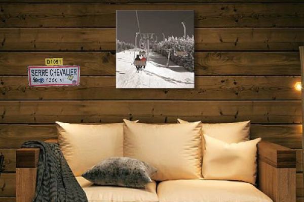 Panneau de ville Hiver